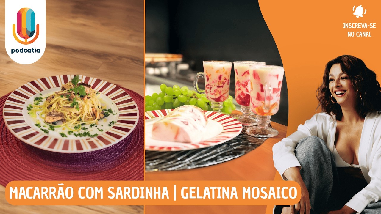 Gostinho de infância: Macarrão com Sardinha + Gelatina Mosaico