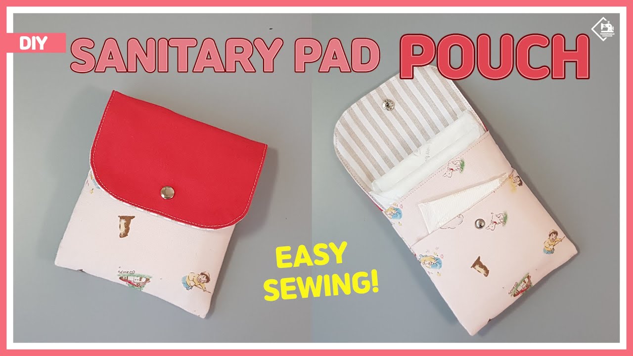 DIY/ SANITARY PAD POUCH/ SQUARE POUCH/ EASY SEWING/ 쉽고 간단하게 생리대파우치 만들기/ 사각파우치 만들기 [Tendersmile]