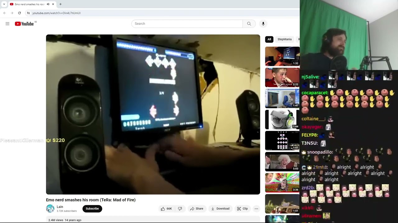 Forsen Reacts to Emo nerd smashes his room (TeRa: Mad of Fire)