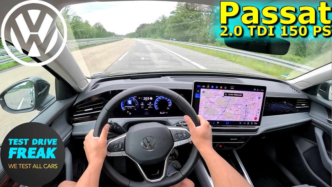 2024 VW Passat B9 2.0 TDI Variant 150 PS HIGH SPEED AUTOBAHN DRIVE POV