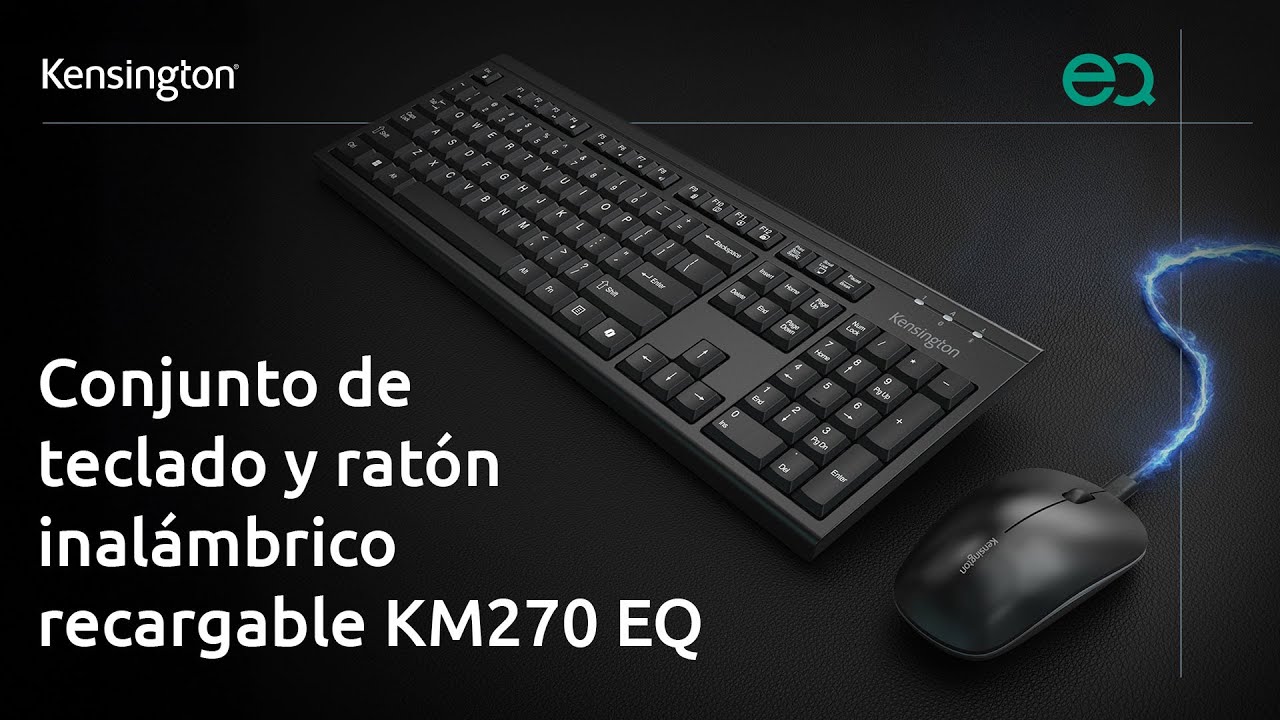 Conjunto de teclado y ratón inalámbrico recargable KM270 EQ | Kensington Tech Spain