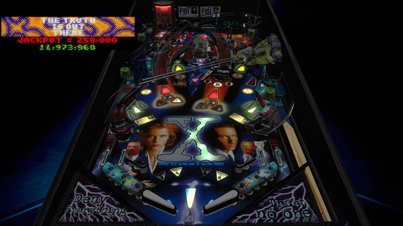 The X Files (Sega 1997)- TastyWasps - Visual Pinball X / VPX - Normal & The Truth Super Jackpots!