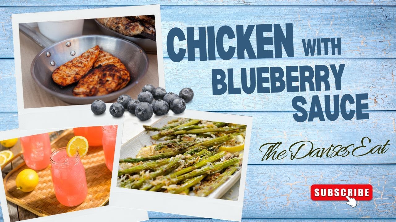 Easy Blueberry Habanero Chicken with Roasted Asparagus + Vodka Lemonade Cocktail