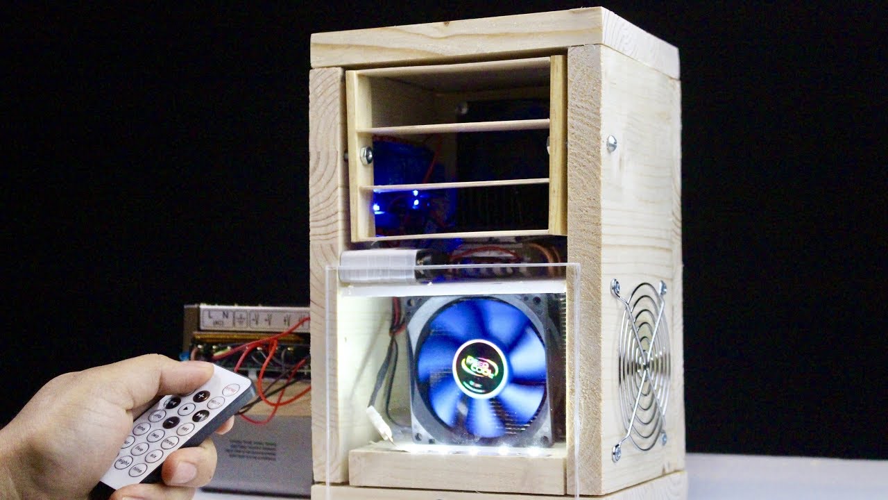 How to Make Mini Air Cooler with a Remote Control at Home-DIY