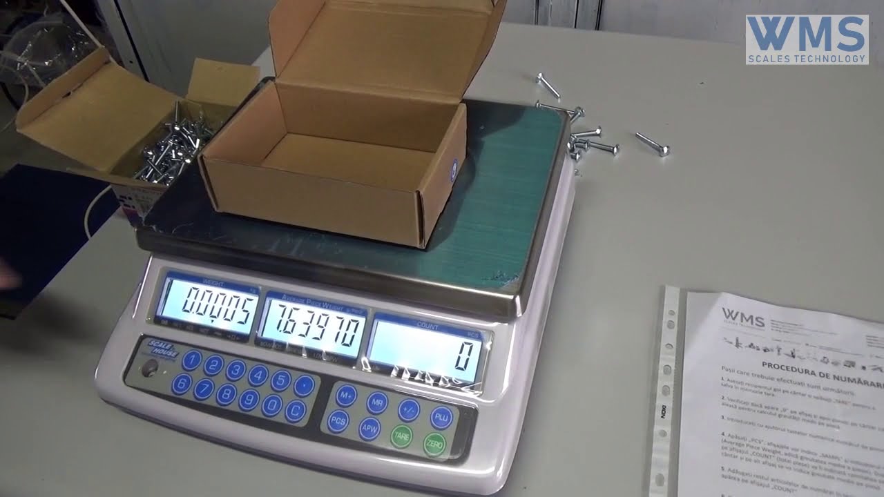 Procedura de numărare pentru cântar numărător ASC