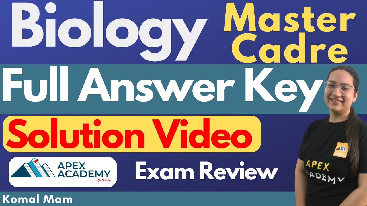 Master Cadre Biology Answer Key 2022, Biology Master Cadre Answer Key 2022, Master Cadre Biology