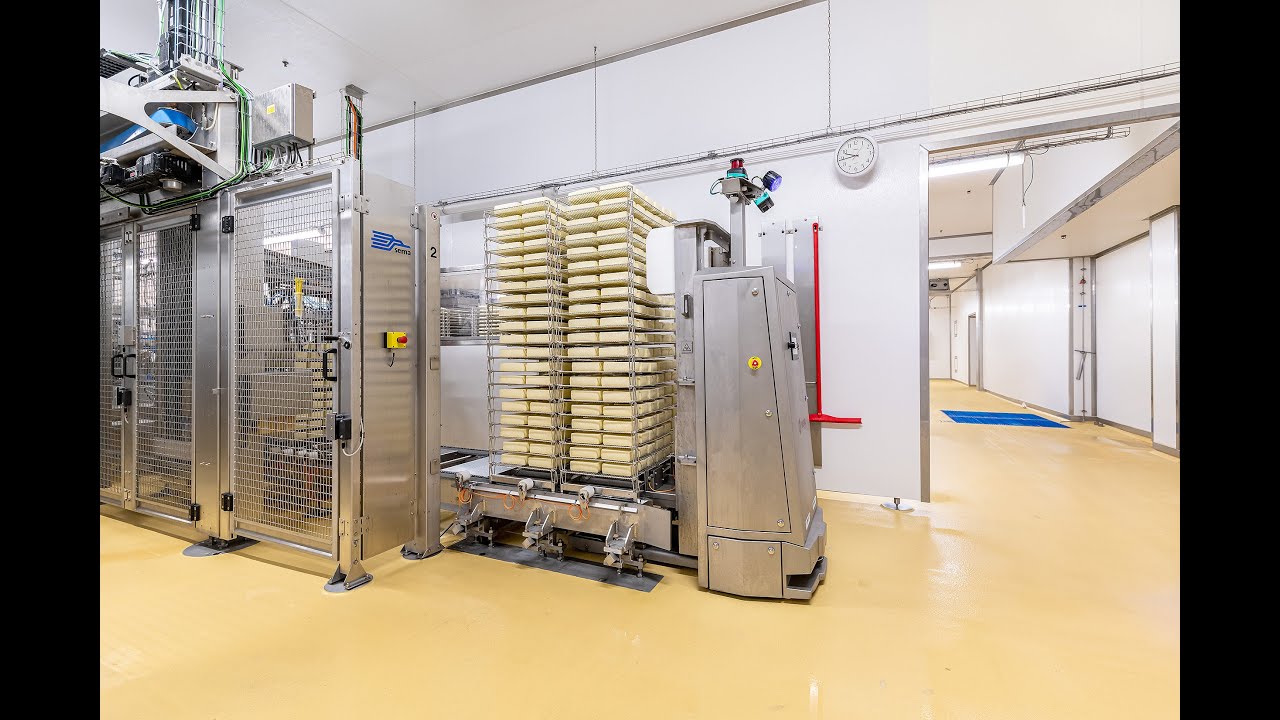 WEWO Techmotion | Stainless steel AGV system combined with a WMS system