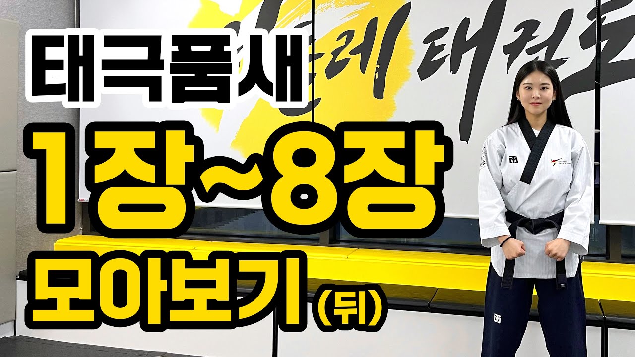 태권도 유급자 품새 태극 1~8장 (뒤) Tae geuk 1~8 jang