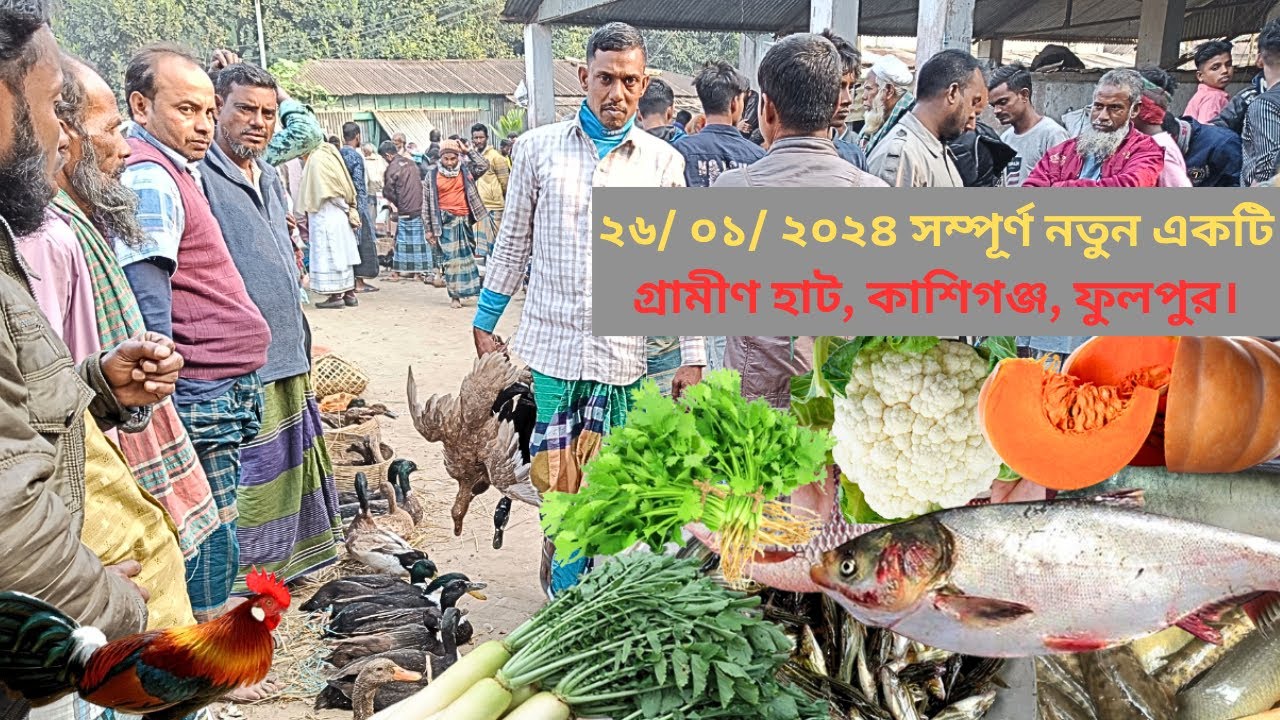 এই হাটে গৃহস্ত হাঁস বেচে ব্যাপারী নাই। প্রচুর আমদানি। Village Market In Today। কাশিগঞ্জ, ফুলপুর ২০২৪