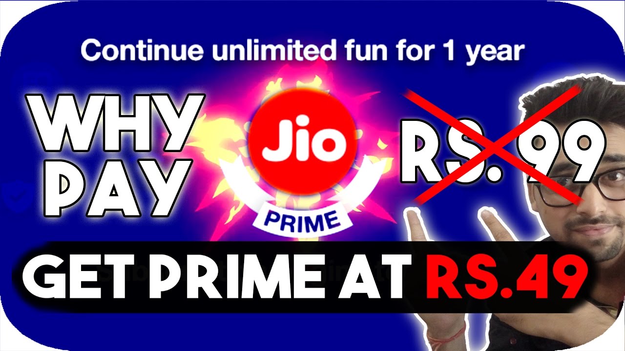Activate Jio Prime Membership at Rs 49 only. Why pay Rs 99? (HINDI)