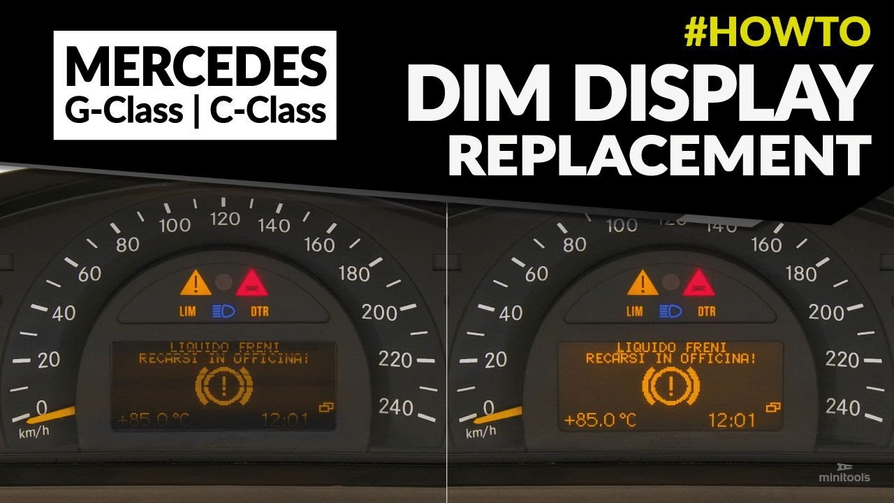Mercedes C-Class W203 - G-Class W463 instrument cluster LCD pixel repair - faded display replacement