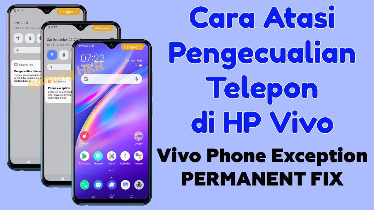 Mengatasi Notifikasi Pengecualian Telepon Vivo Terus Muncul | Tanpa Reset, Aman & Permanen