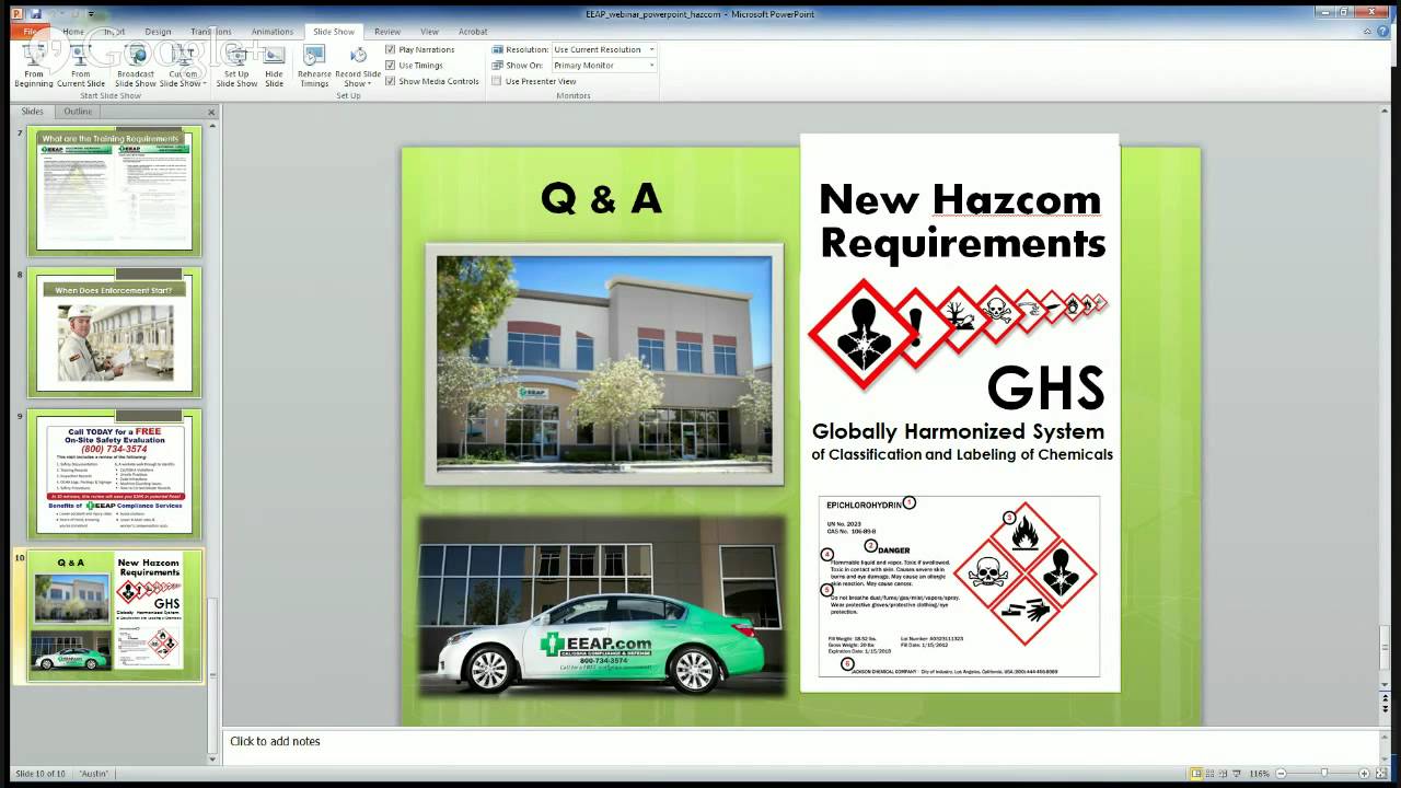 Hazcom Requirements Globally Harmonized System GHS
