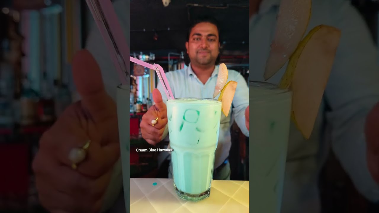 How To Make a Cream Blue Hawaiian Mocktail