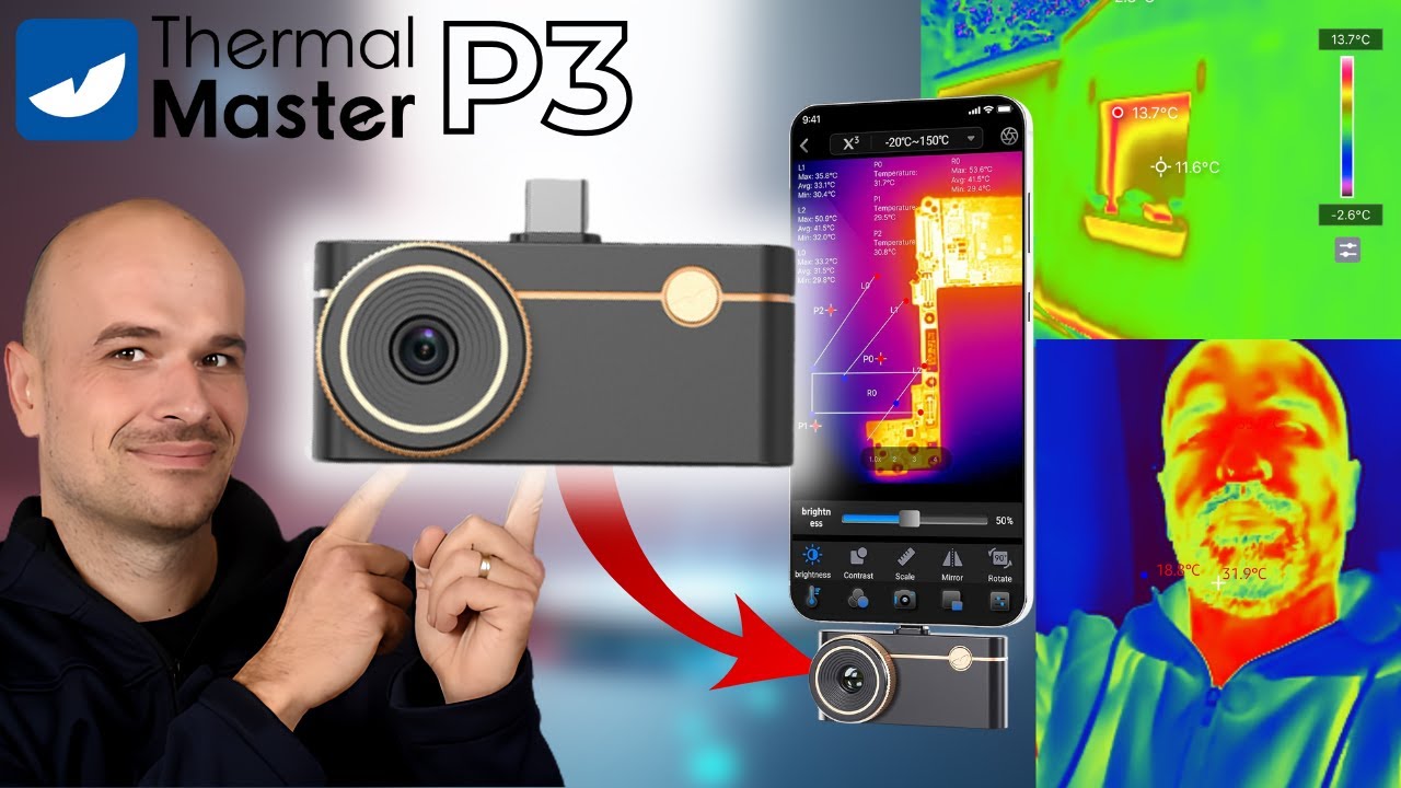 Cette CAMERA THERMIQUE précise se branche sur votre SMARTPHONE ( Thermal Master P3)