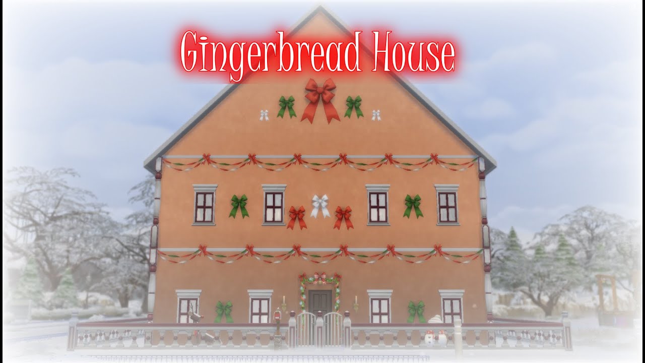 Building a Gingerbread House in The Sims 4 (Speedbuild With Christmas Music - No Commentary)