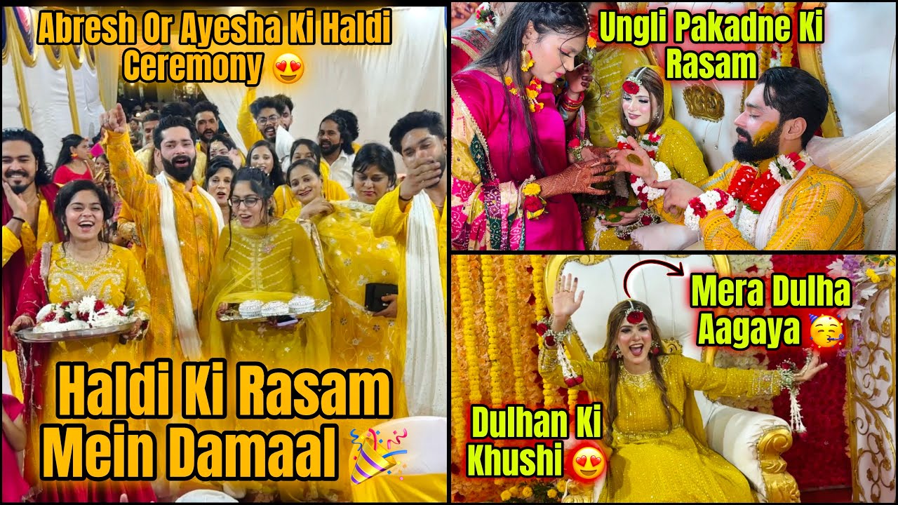 Abresh Or Ayesha Ki Haldi Ki Rasam 😍| Saali Ko Mile Paise Ungli PakadneKe| Fokats | Abresh & zeeshan