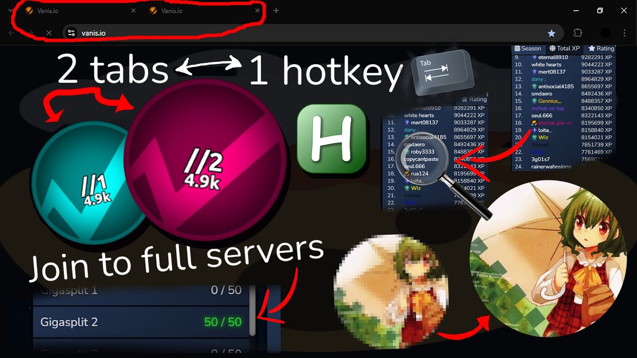 Vanis.io Tips: AutoHotkey Tutorial, Access to Full Servers, Get Any Skin and More!