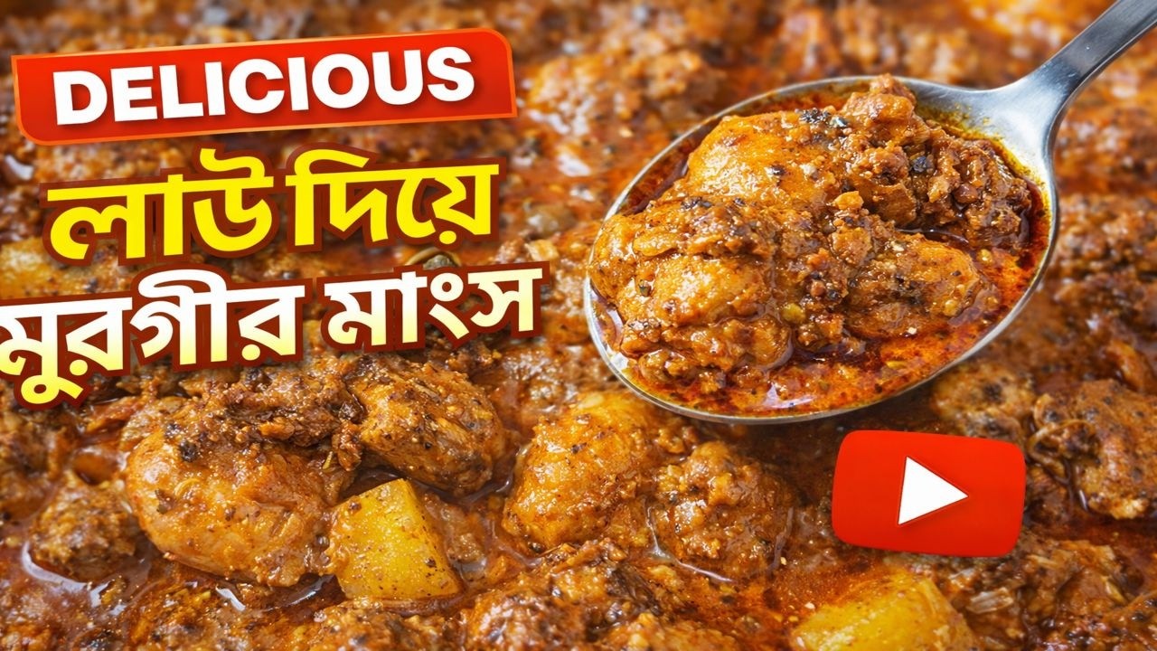 লাউ দিয়ে মুরগীর মাংস রান্নার সহজ পদ্ধতি | Bangla Chicken Recipe 😋