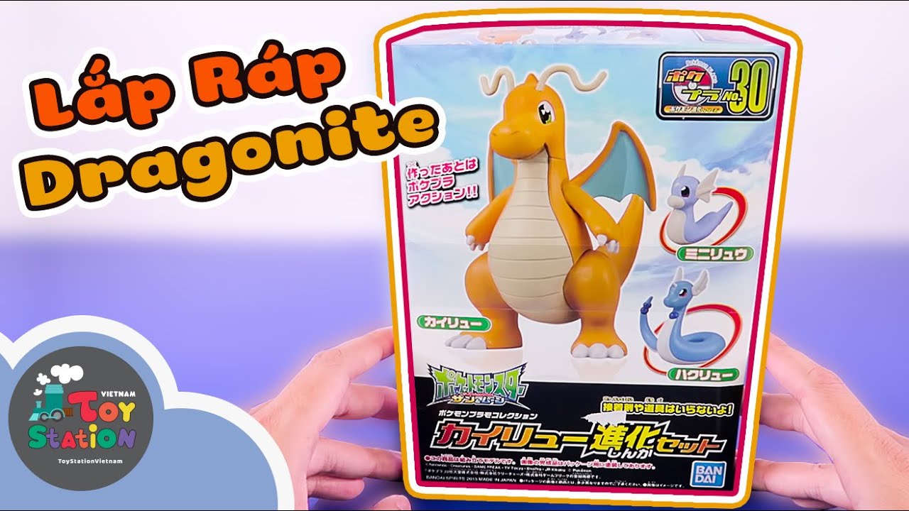 Lắp ráp các hệ tiến hóa của Pokemon Dratini, Dragonair, Dragonnite ToyStation 478