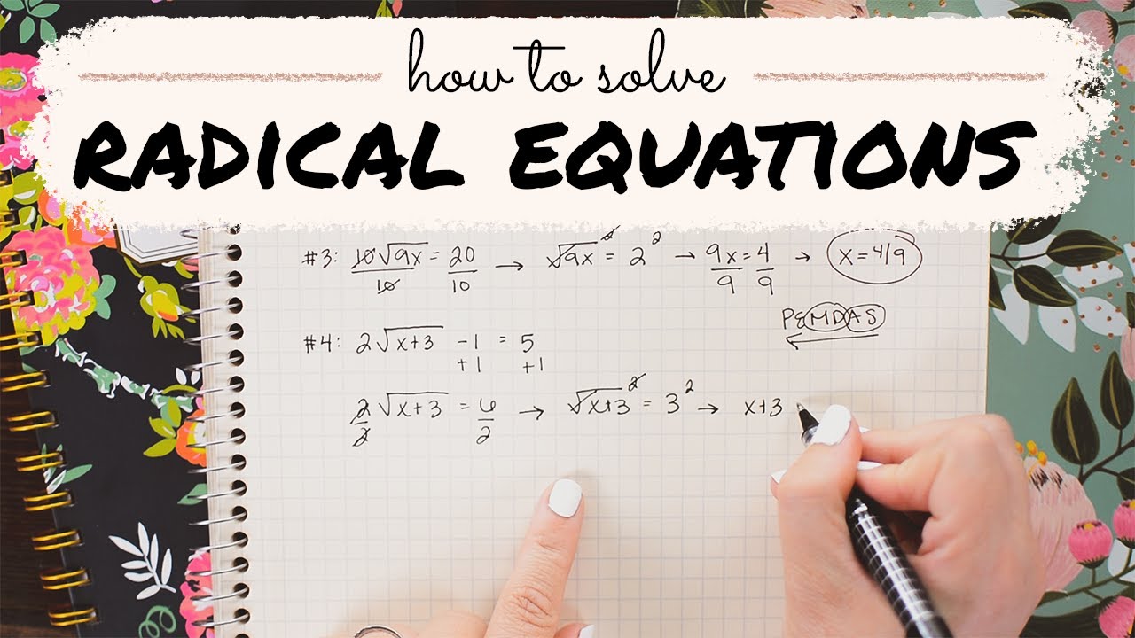 RADICAL EQUATIONS » how to solve algebraic equations with square + cube roots | Math Hacks