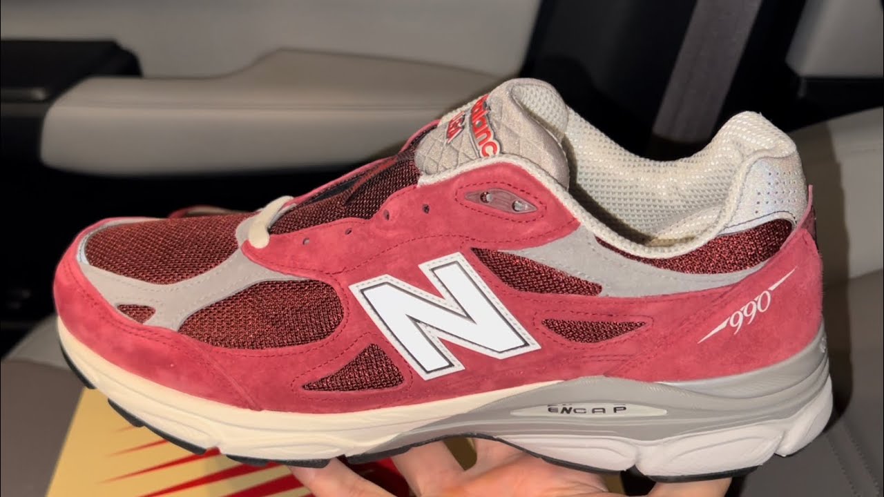 New Balance 990v3 Made In USA Teddy Santis Scarlet Red Shoes