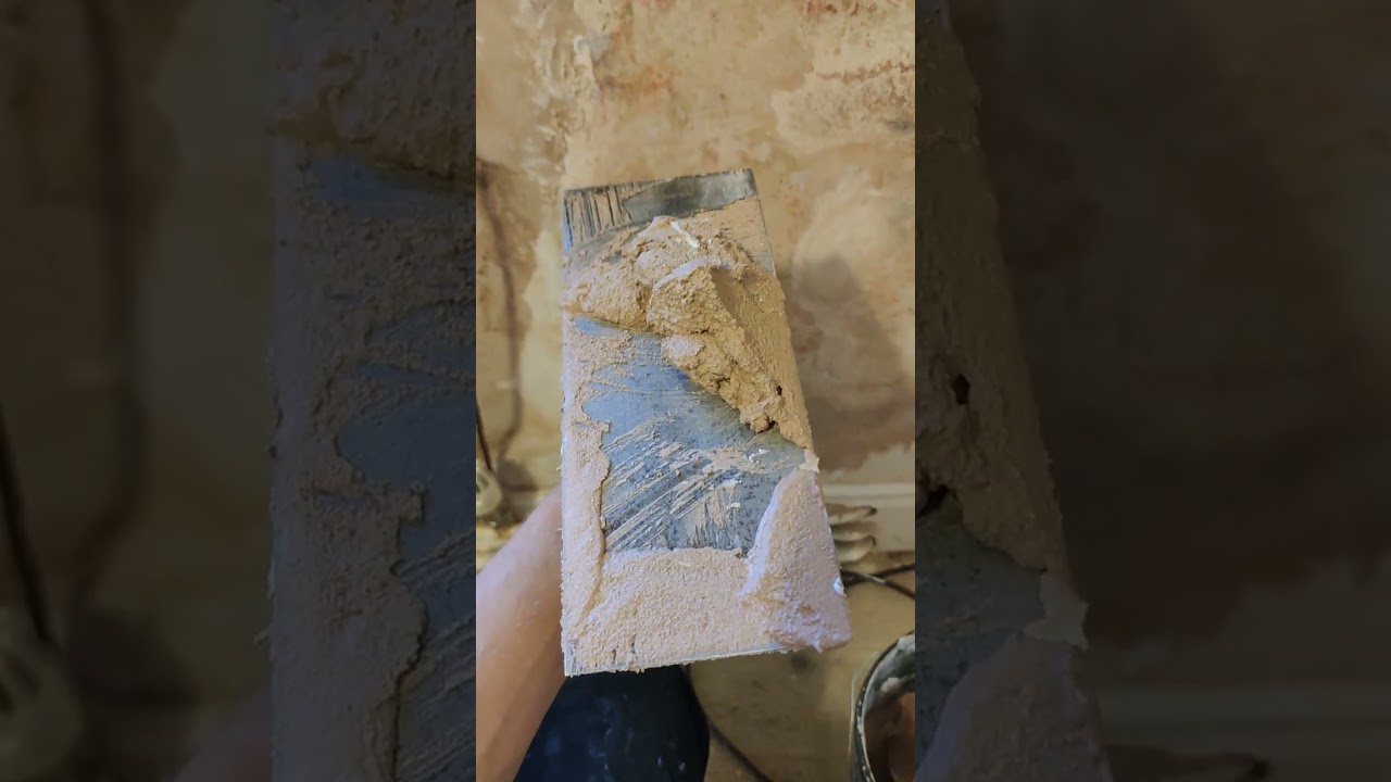 Filling in a hole with Hardwall. #renovation #hardwall