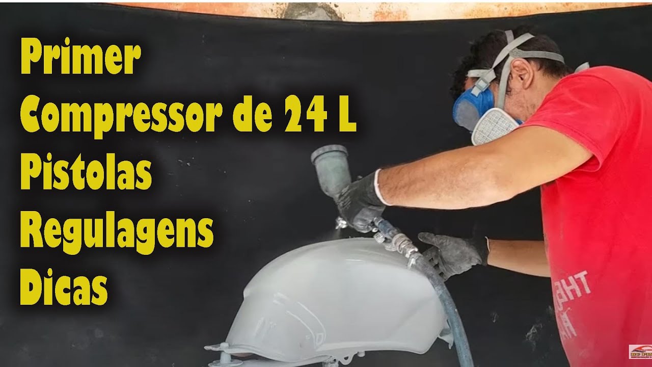 Como aplicar primer Steula 1.2 e compressor de 24 litros e Dicas de regulagem