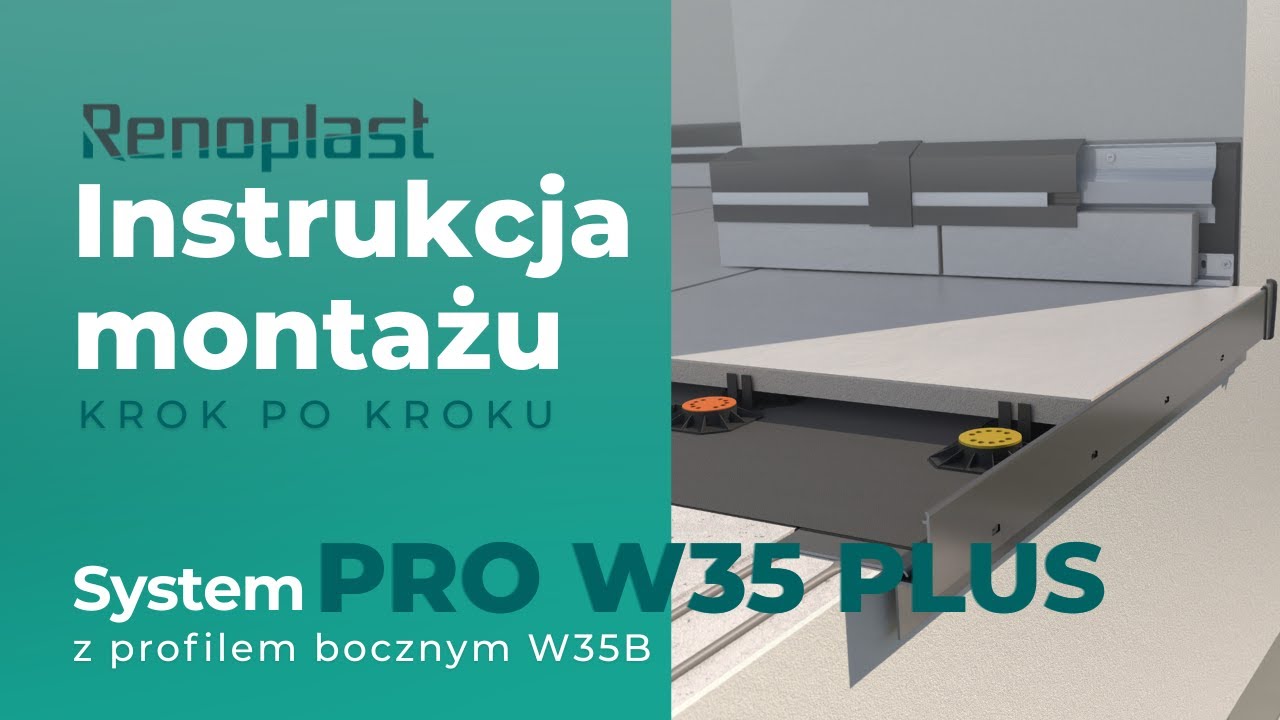 Montaż systemu PRO W35 PLUS z profilem W35B | Tarasy i balkony z posadzką wentylowaną.