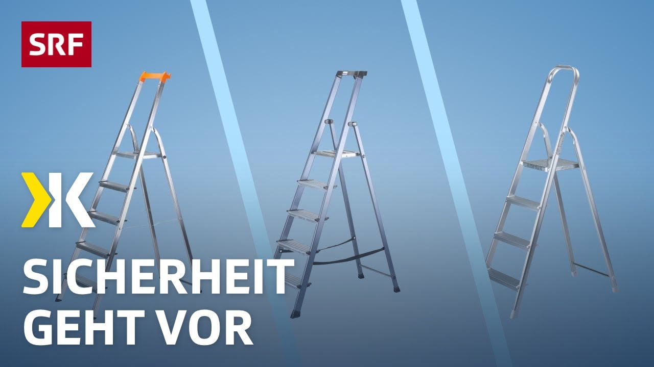 Haushaltsleitern im Test: Sicherheit und Halt bieten die meisten | Kassensturz 2022 | SRF