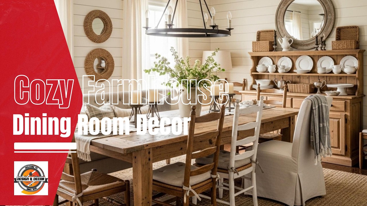 Cozy Farmhouse Dining Room Decor Ideas | Rustic Tables, Chairs & Shiplap Walls Trends 2025.