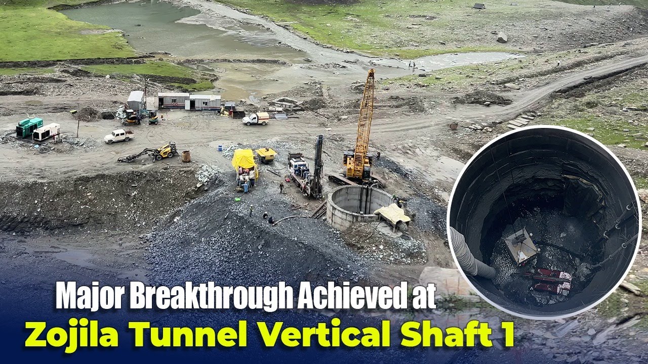 Major Breakthrough Achieved at Zojila Tunnel Vertical Shaft 1 | Megha Engineering