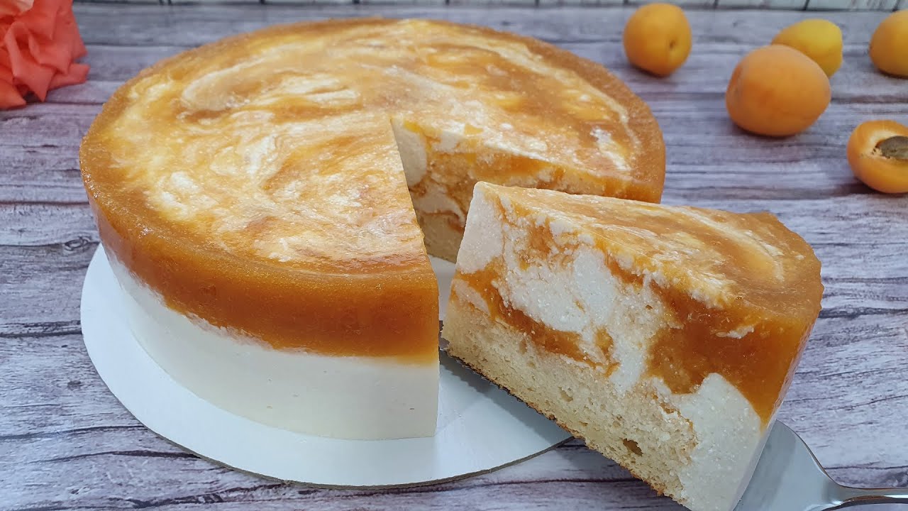 Хоть на ночь ешь! НИЗКОКАЛОРИЙНЫЙ Муссовый ПП Торт творожно - абрикосовый