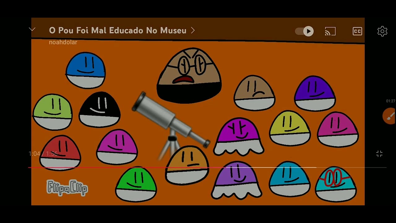 O Pou foi mal educado no museu da zueira
