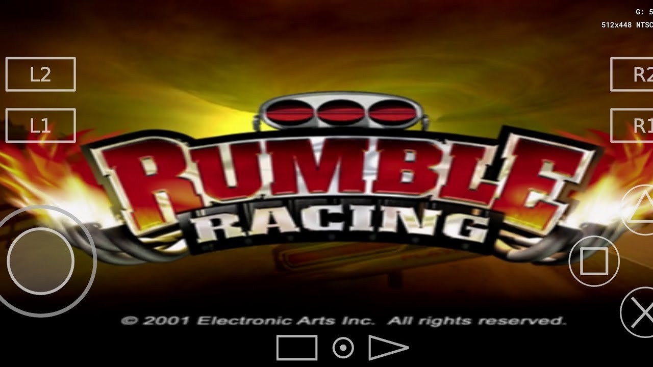 Game Rumble Racing ps2 Simulator and a controlling ps4