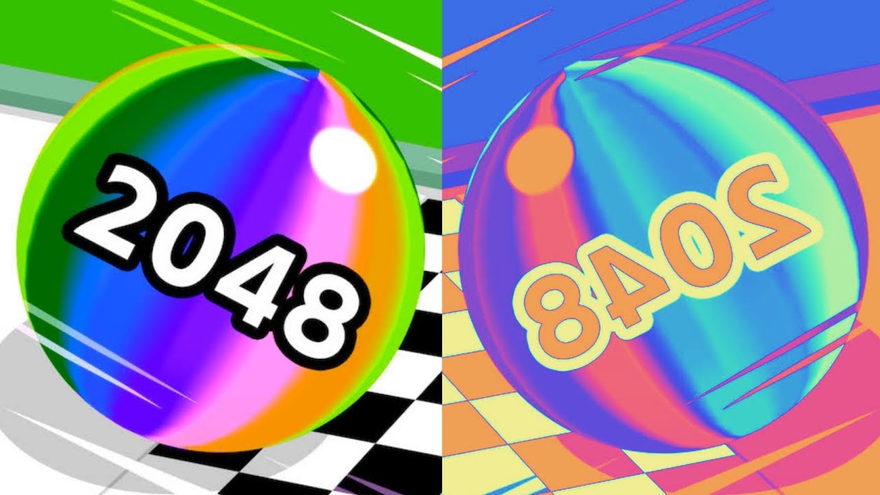 Ball Run 2048 vs Reverse Speed  Run   Walkthrough ,iOS Android Colour Ball Run New Update (Part 117)
