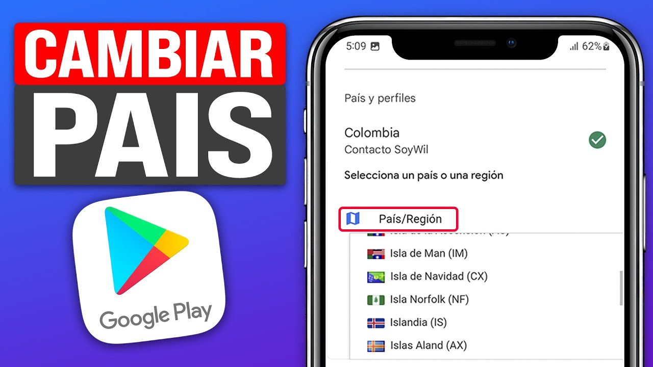 Cómo CAMBIAR el PAÍS o REGIÓN en GOOGLE PLAY STORE (2026)