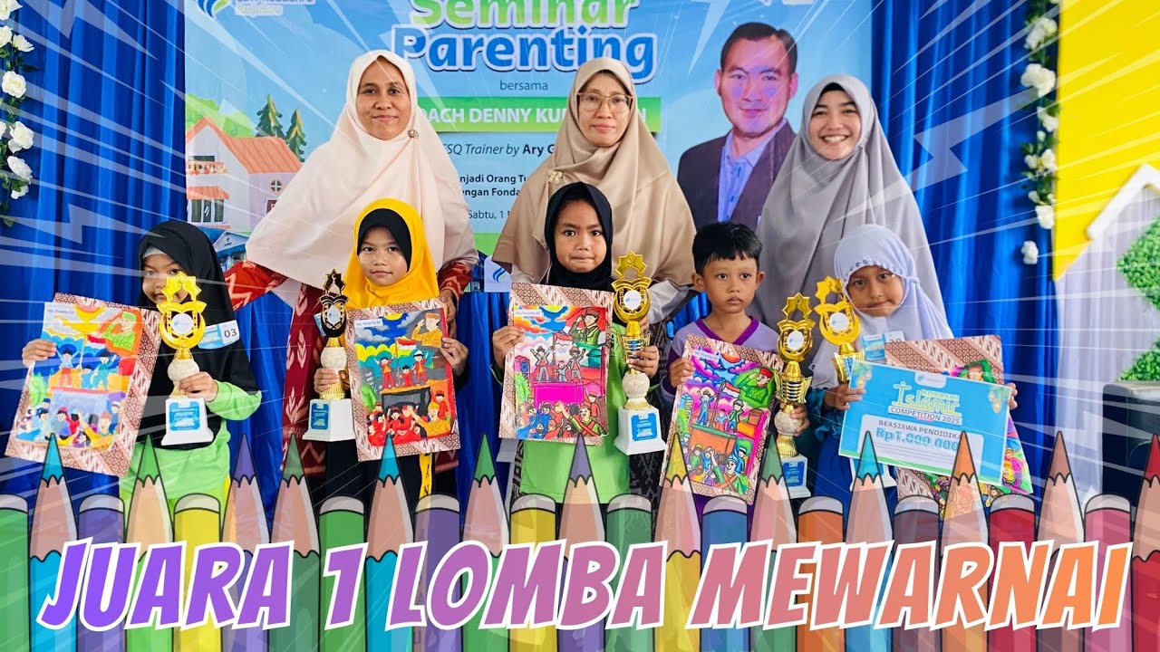 JUARA 1 LOMBA MEWARNAI TINGKAT TK DI SD ISLAM ROBBANI BANJARBARU
