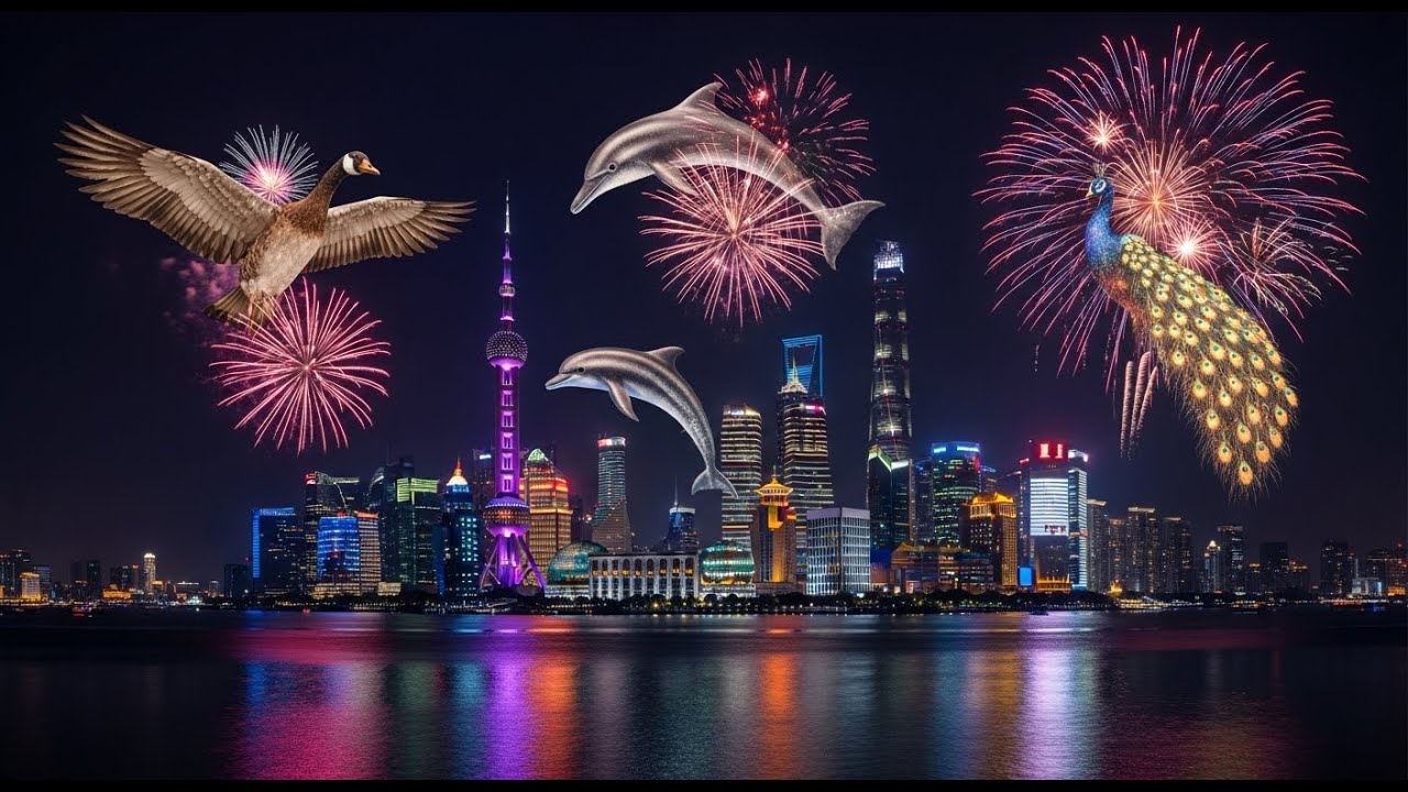 happy new year stunning 4k fireworks in china 2026