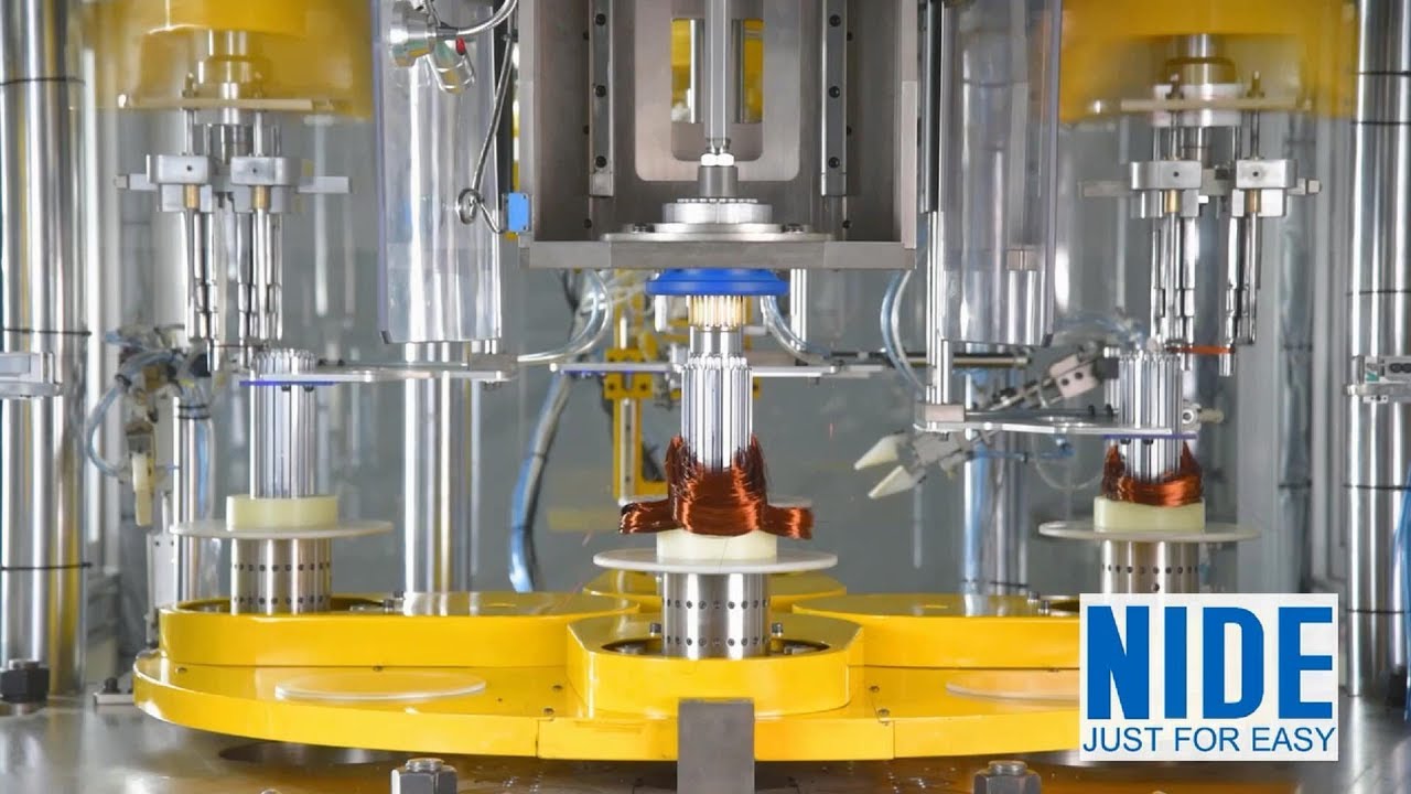 automatic motor coil winding machine - motor stator manufacturing