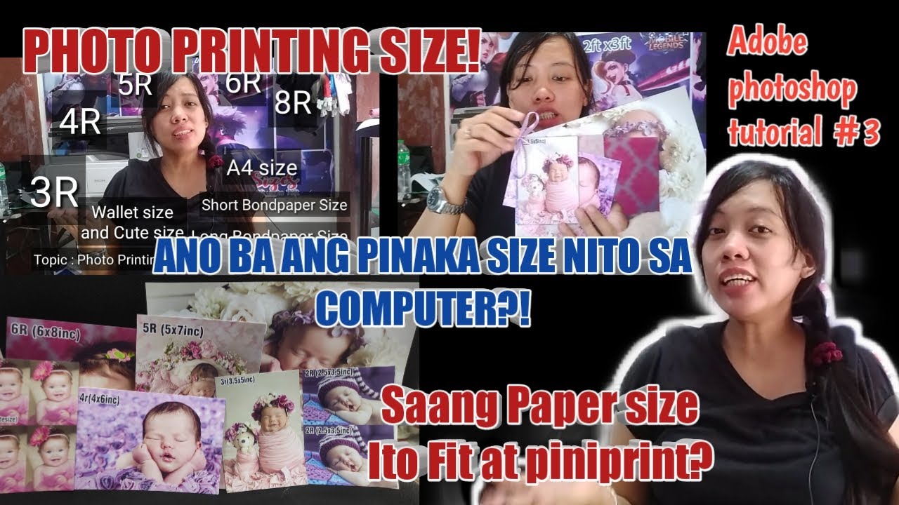 Ano ba ang size ng Photoprinting sa Computer| Saang Paper Size ito Fit at Ipiprint?! | AdobeTutorial