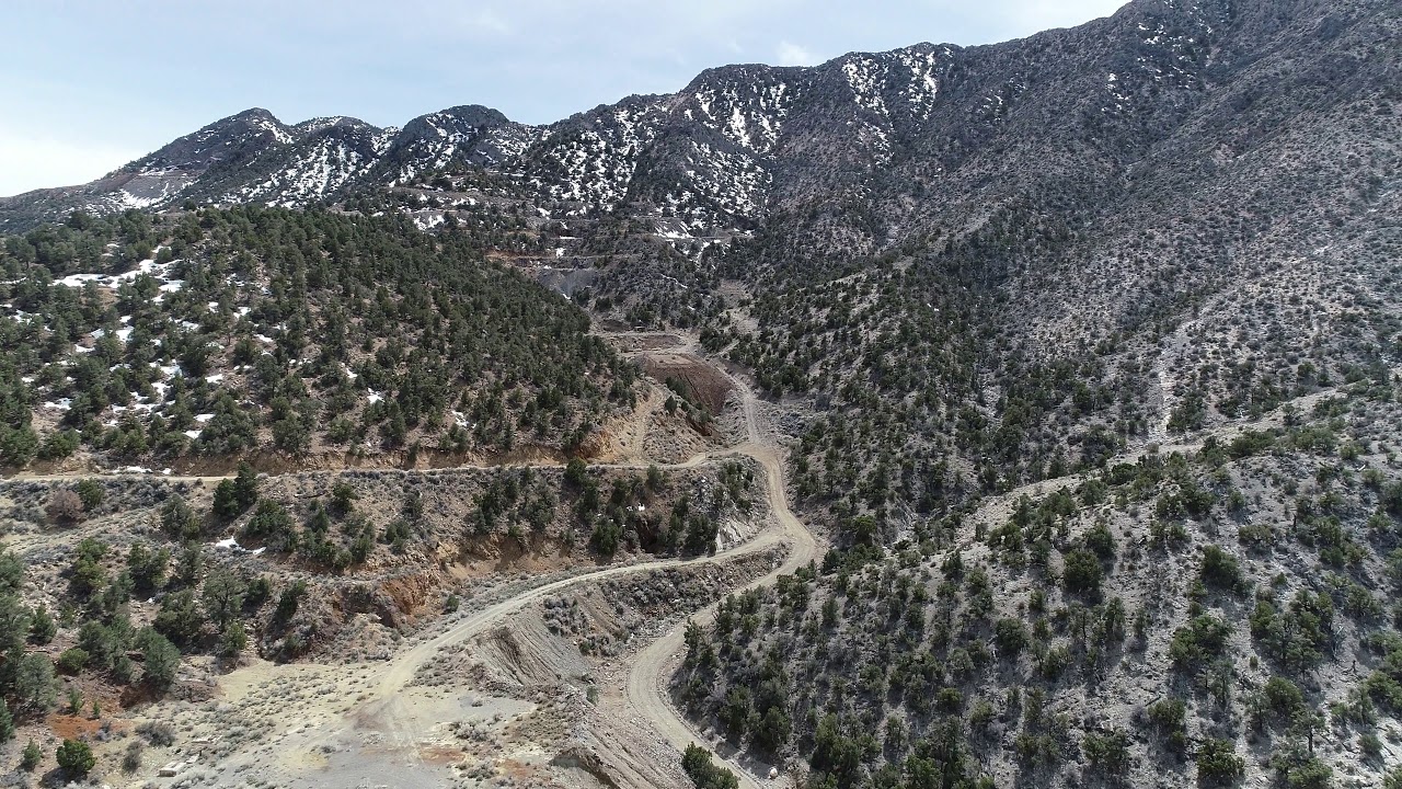 Upper Lincoln Mine near Rachel, NV; aerial video