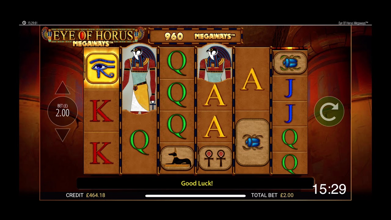Eye of Horus Meggaways huge win on £2 stake