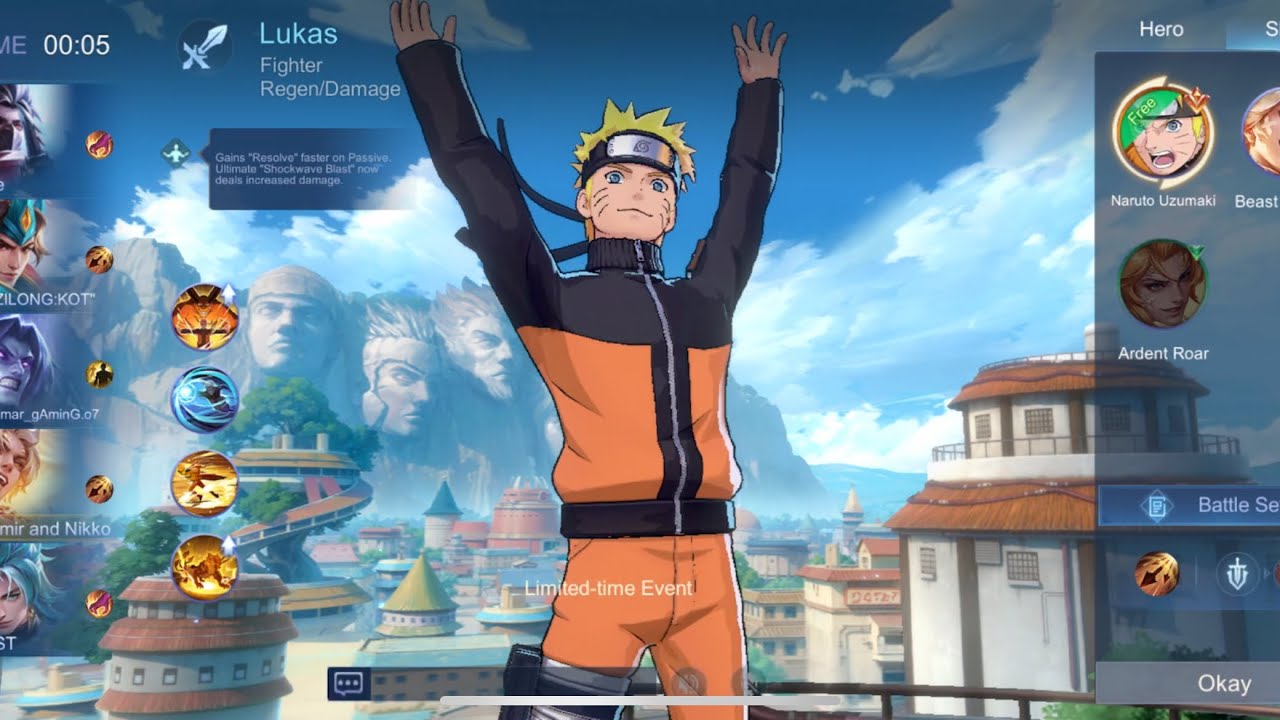 NARUTO UZUMAKI IS ENJOYING THE GAME WITH NARUTO HEROES AND MOSKOV | MOBILE LEGENDS | MLBB | ML |