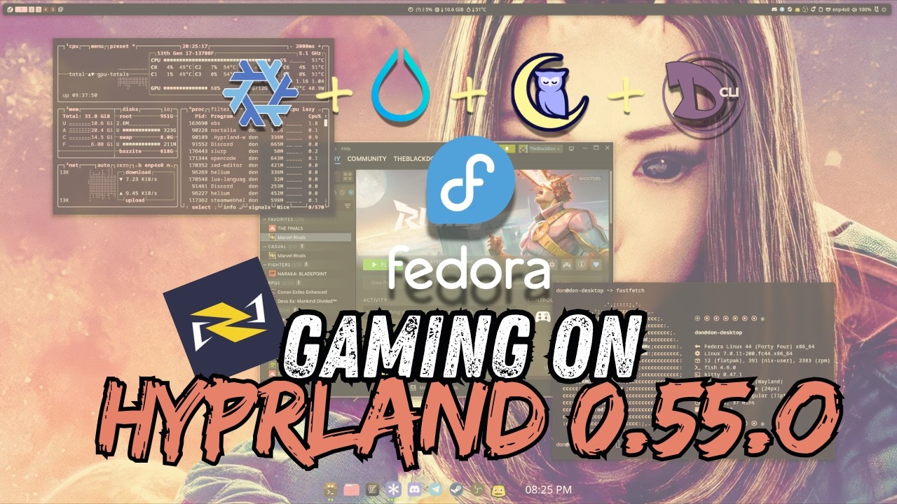 I Installed Hyprland and Noctalia v5 as a Nix Flake on Fedora 👀 | Ultra-wide Linux Gaming