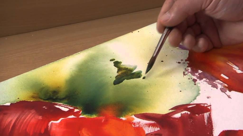 Schmincke Aquarellmalerei auf Leinwand: Blumen