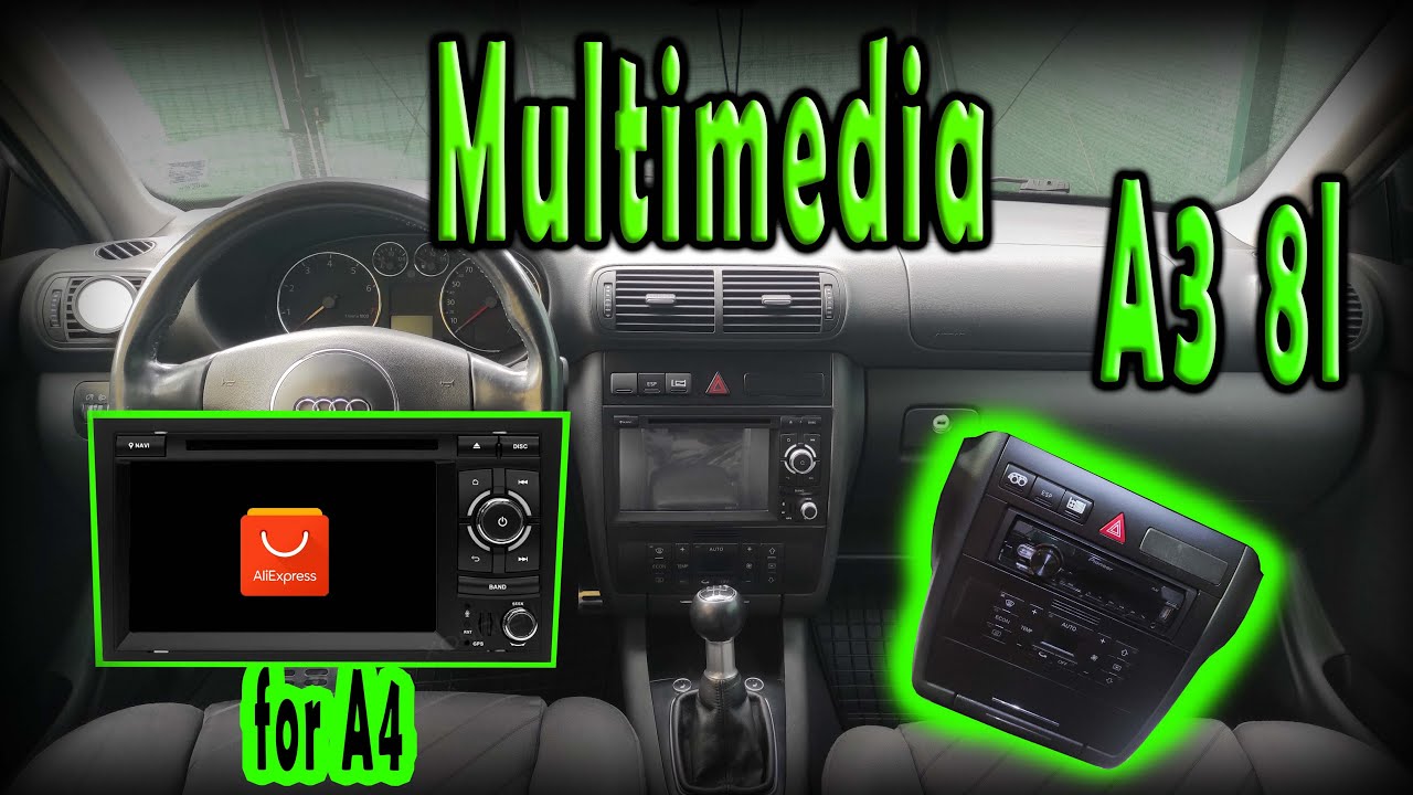 Audi A3 8l / Вграждане на мултимедия в единичен дин / Built up multimedia into a single din