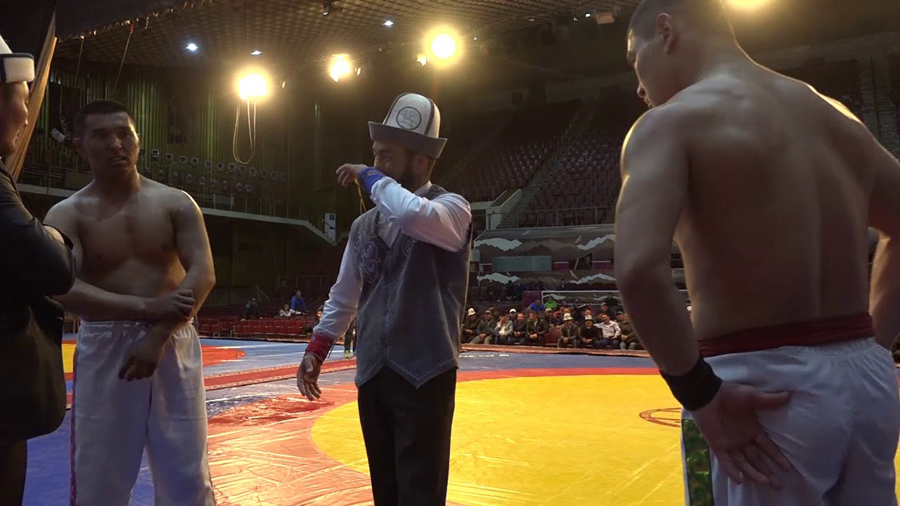 Спорт. Кыргыз Курош. Чемпионат Кыргызстана-2019. Финал. 96 кг Тажыгул у.Байышбек-Алик у.Исламбек