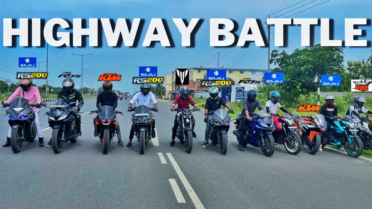 NS200 vs R15 vs Ktm RC200 Vs Pulsar RS200 VS MT15 vs Ns200 Vs Duke 200 |  FreeStyle Race🔥🔥🔥🤯🤯