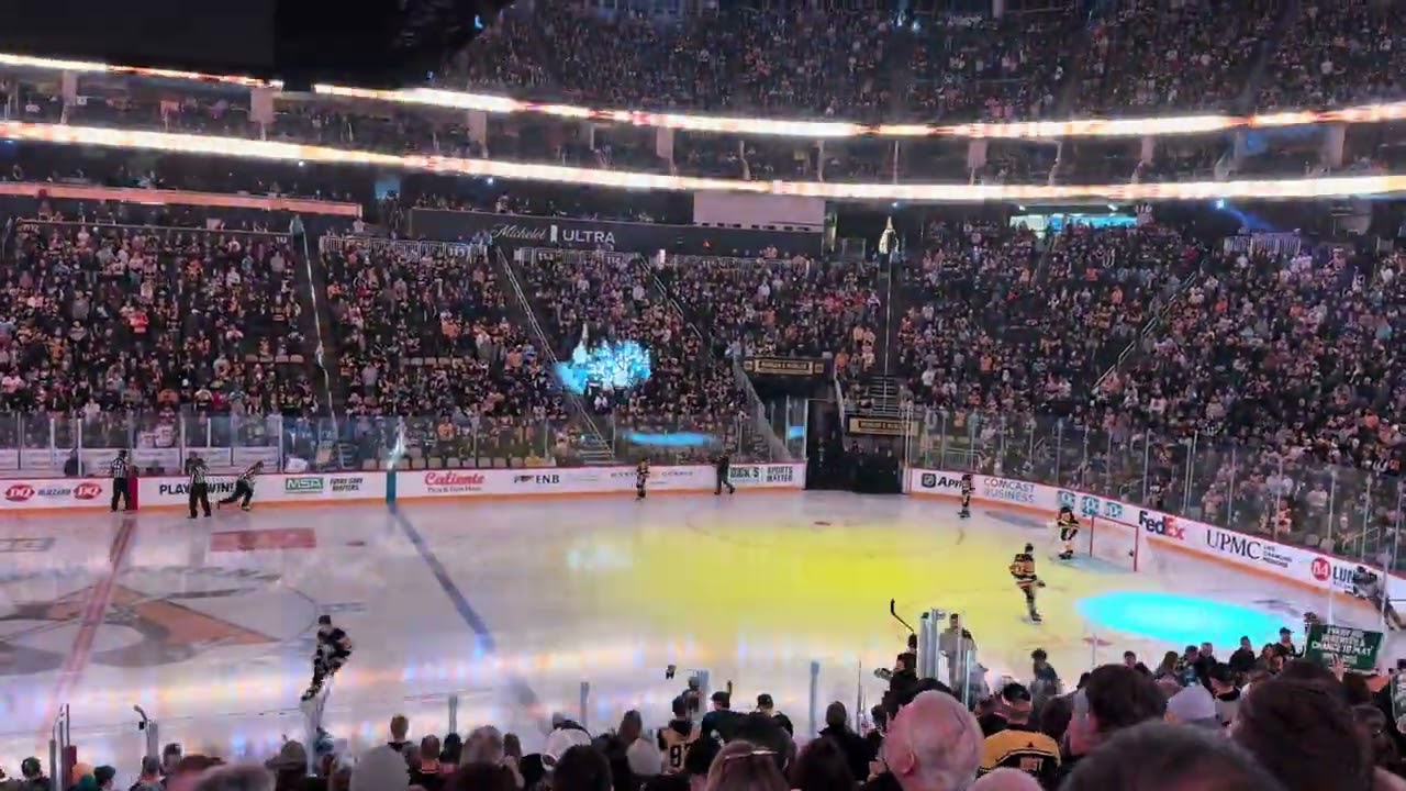 Pittsburgh Penguins vs Calgary Flames intro and starting lineup ( live in Pittsburgh, PA 1/10/26)